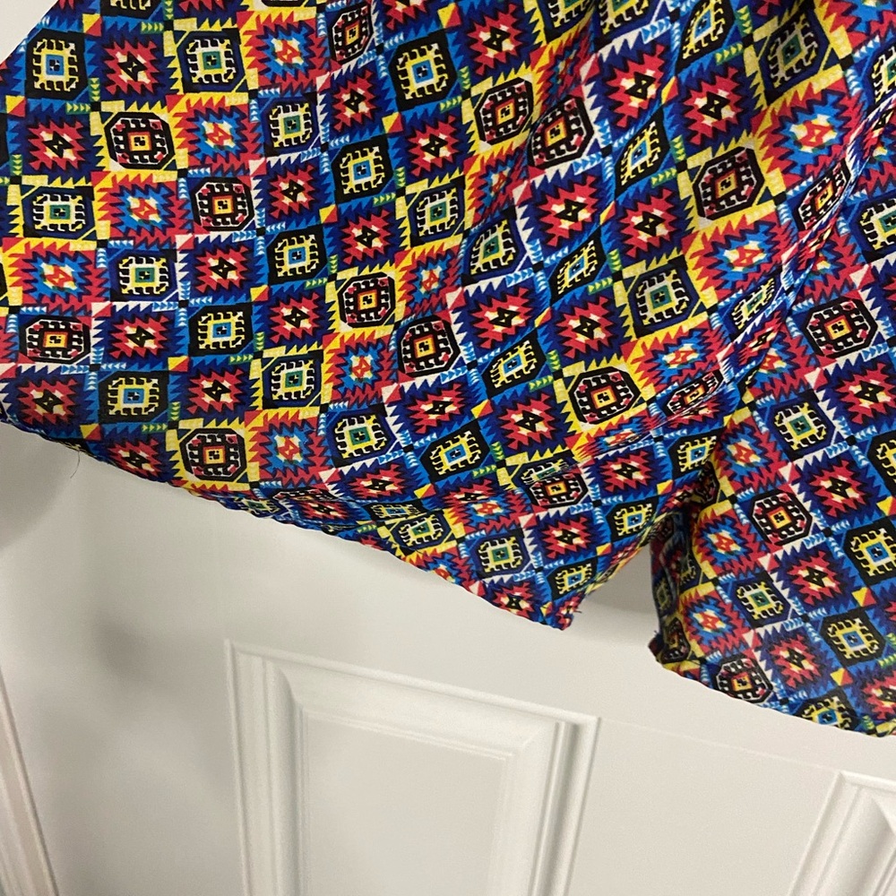 8- ESPRESSO MultiColor Geometric Romper - Picture 4 of 7